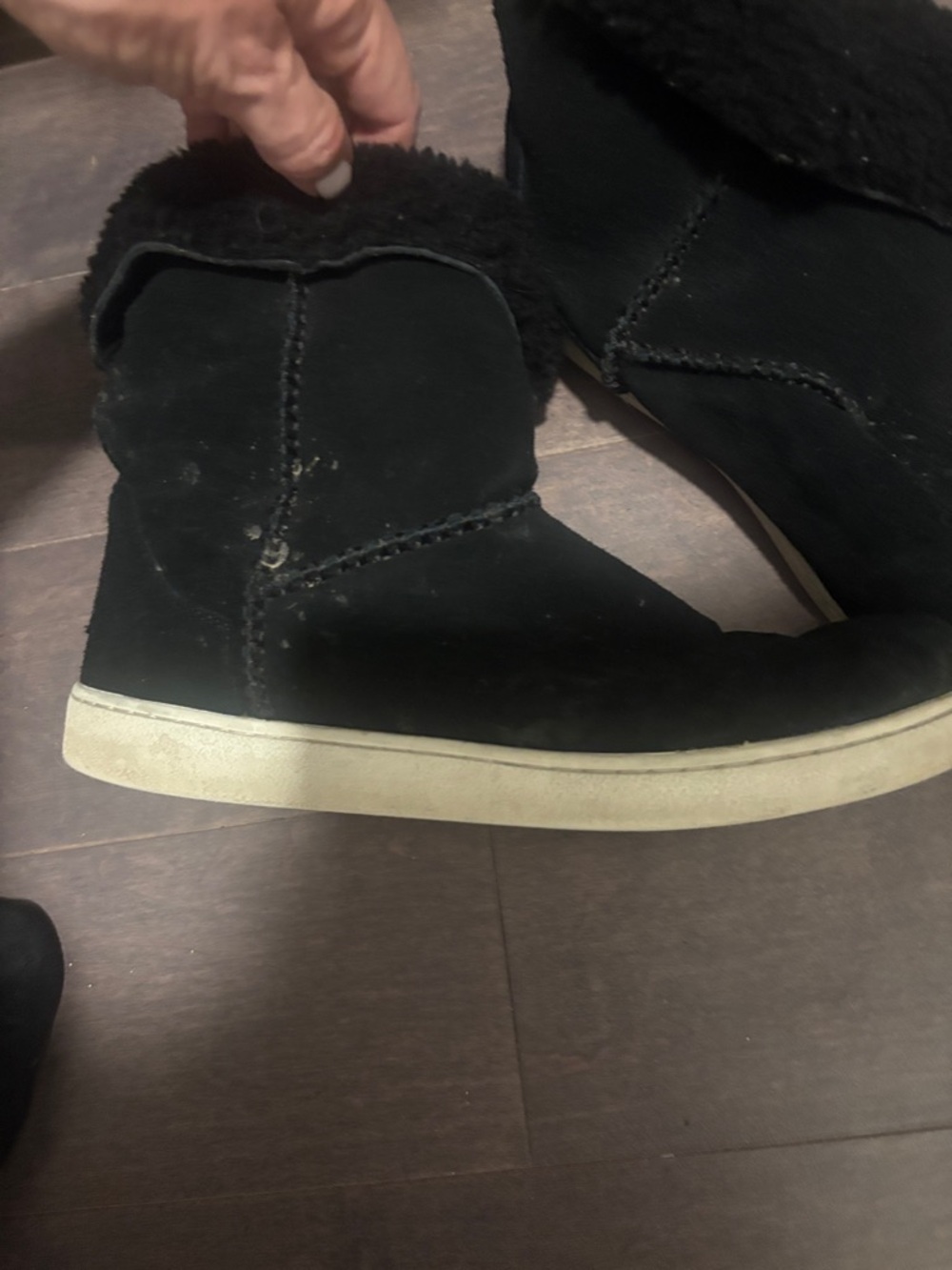 UGG Black Shearling-Lined Ankle Booties - Picture 2 of 8